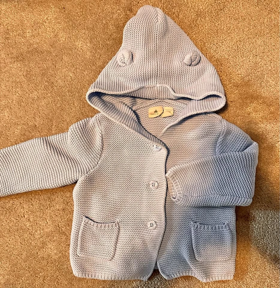 Baby Gap Bear Ear Hooded Cardigan/ sweater