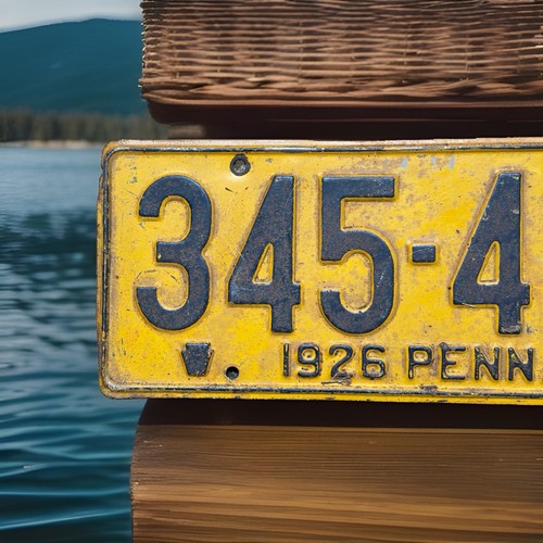 Vintage 1926 Pennsylvania License Plate Tag 345-490 - photo 2