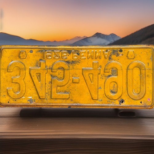Vintage 1926 Pennsylvania License Plate Tag 345-490 - photo 4