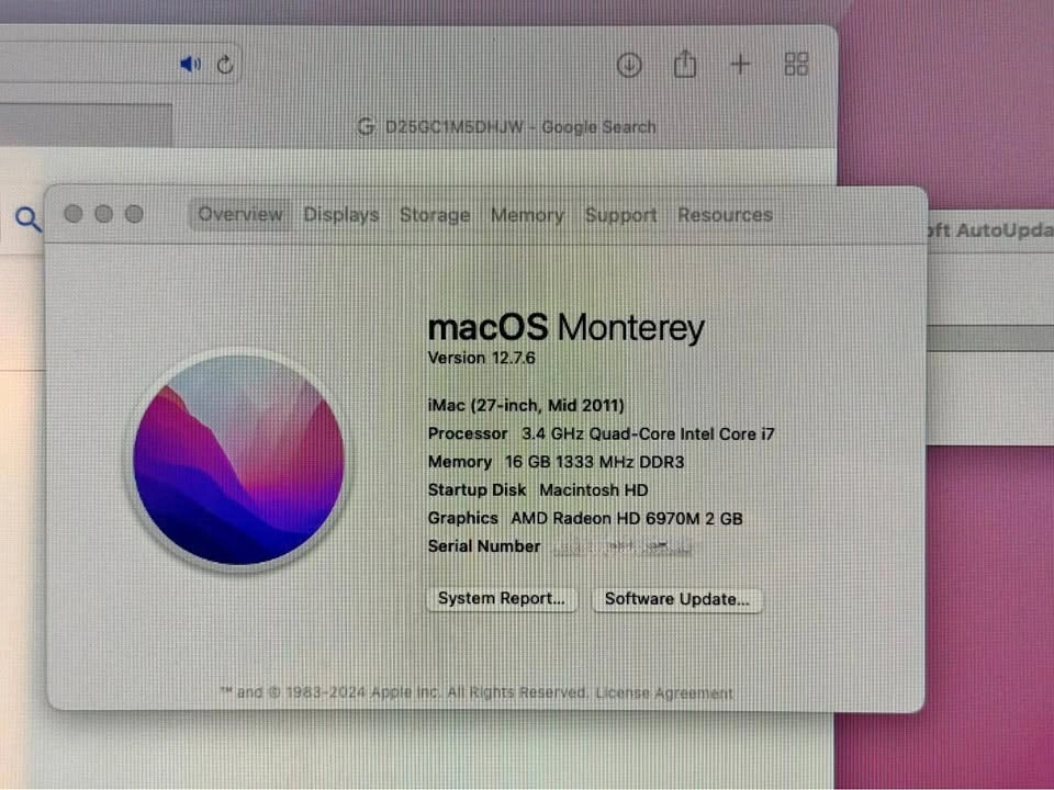 Apple Monterey iMac 27-inch (Mid 2011) i7 16 GB 1 TB - photo 2
