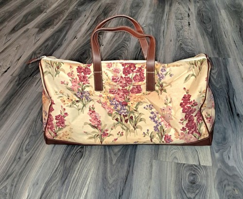 Cream-Colored Floral Tapestry 20" Weekend Duffle Bag - photo 2