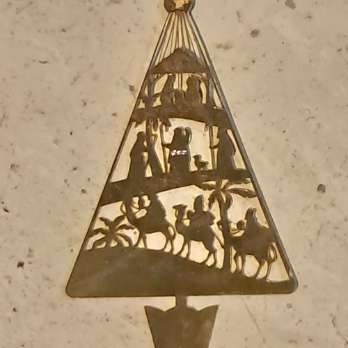 Rare 1986 Hall Family Brass Hallmark Christmas Ornament