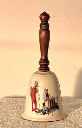 Norman Rockwell Hand Bell "1980 Chilly Reception"