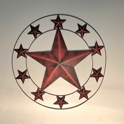 Brownish-Red Star Metal Wire Decor