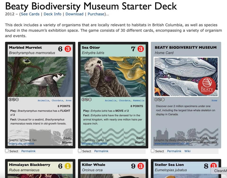 Beaty Biodiversity Card Games - photo 3