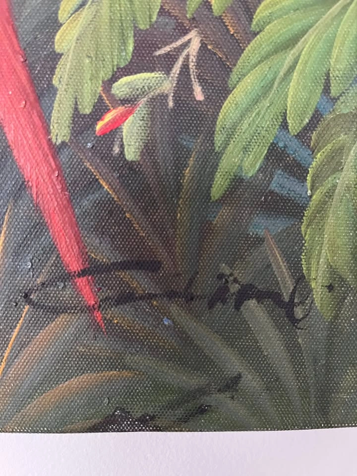 Vibrant Tropical Macaws Painting - photo 2