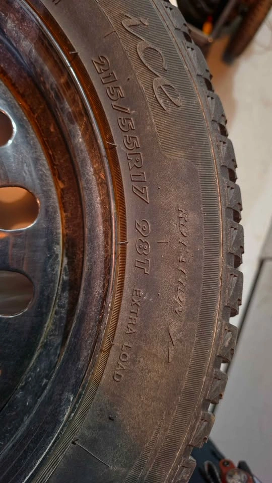 17" Winter Tires on Black Steel Rims - 215/55R17 - photo 5
