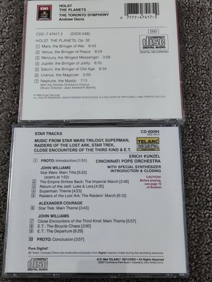 Instrumental CDs - Star Tracks - Star Wars & The Planets - 2 CD - photo 3