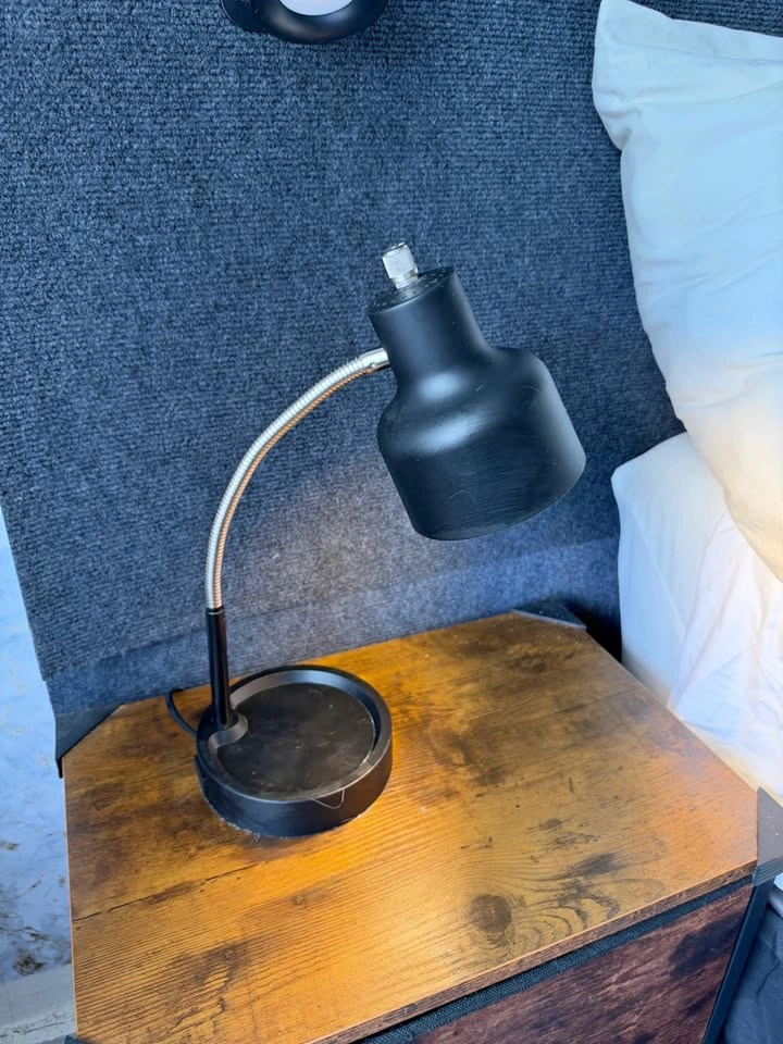 Mainstays LED Desk Lamp with AC Outlet (Matte Black)