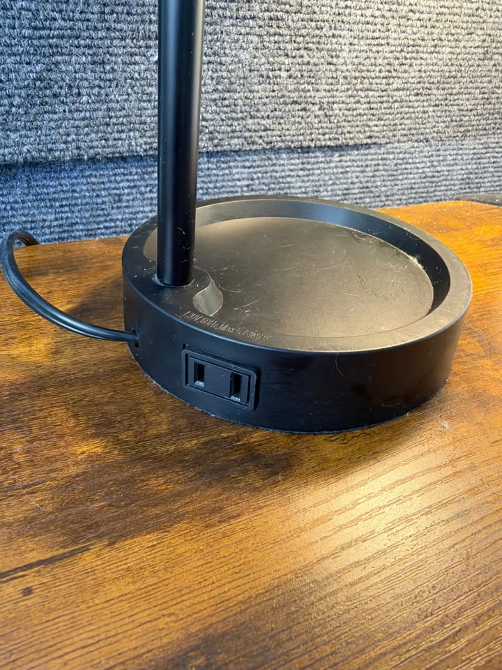 Mainstays LED Desk Lamp with AC Outlet (Matte Black) - photo 2