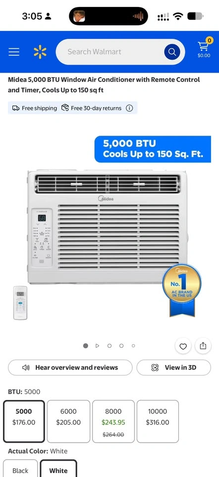 Midea 5,000 BTU Window Air Conditioner - Like New! - photo 2