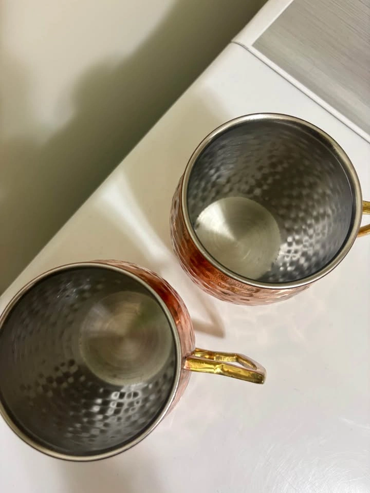 2 Hammered Copper Mugs - photo 2