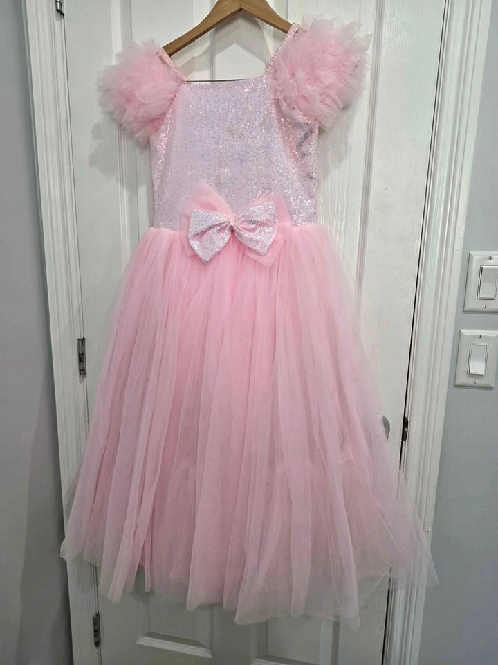 Pink Sequin and Tulle Girls Dress