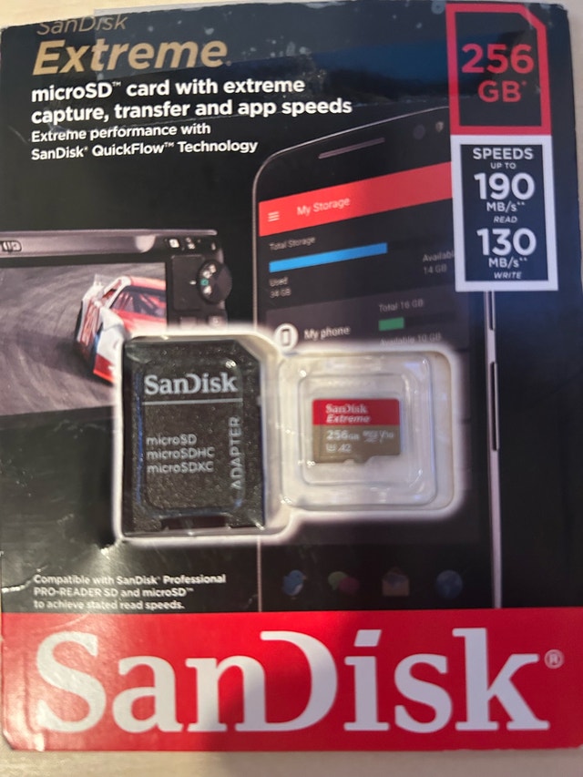 SanDisk Extreme 256GB microSDXC Memory Card