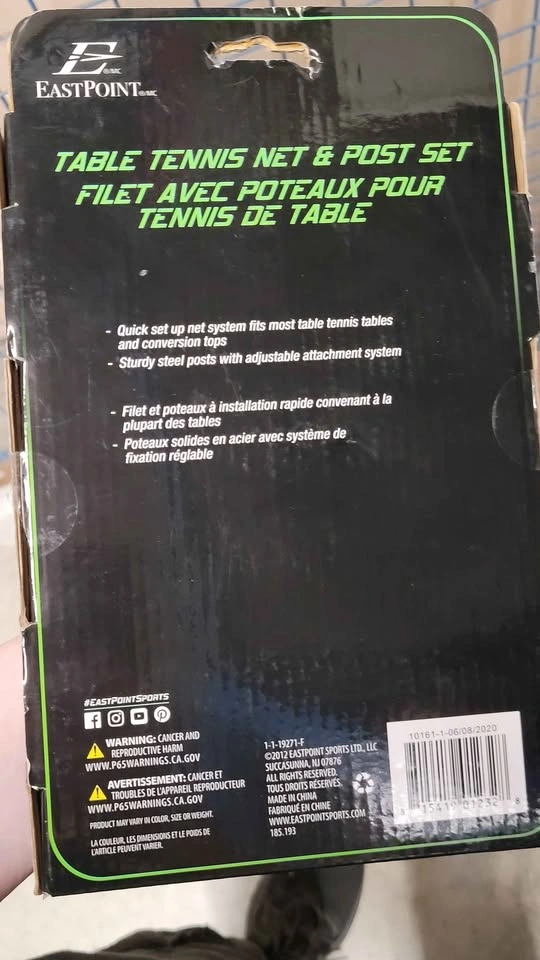 Ping Pong Table Tennis Net and Post Set - New In Box - photo 2