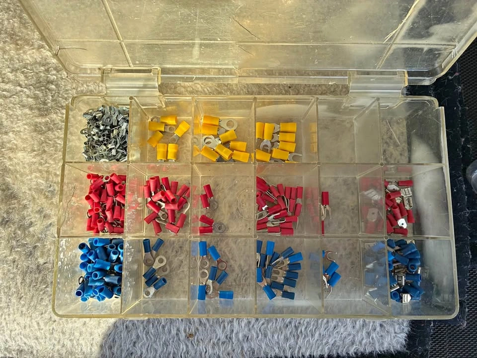 Assorted Electrical Wire Crimp Terminal Kit with Storage Box