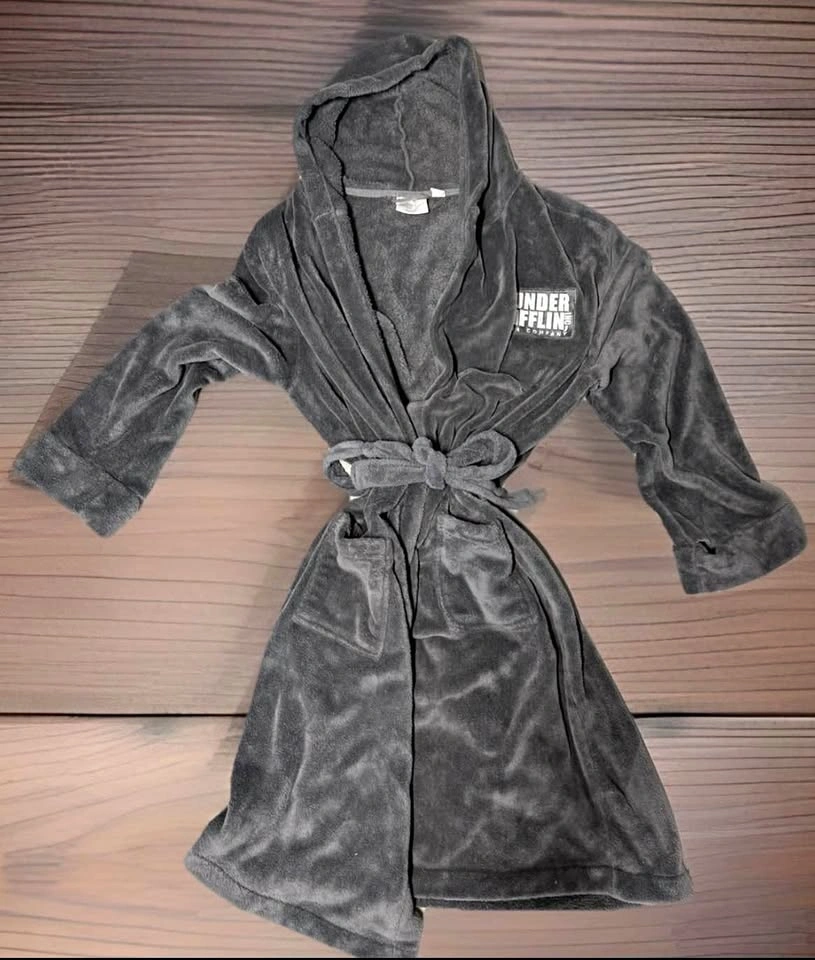 The Office Dunder Mifflin Grey Plush Robe - BoxLunch Exclusive