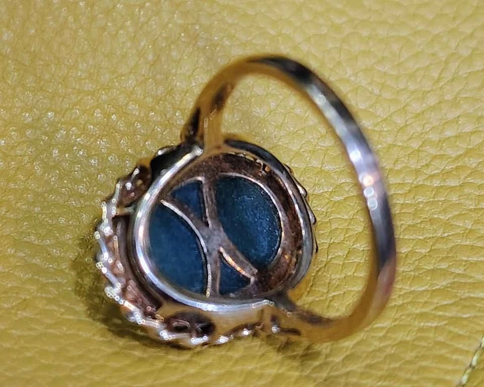 14K GOLD RING WITH JADE GEMSTONE - photo 2