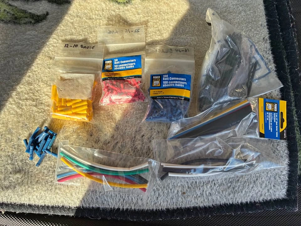 Electrical Wiring Supply Lot - Butt Connectors & Heat Shrink