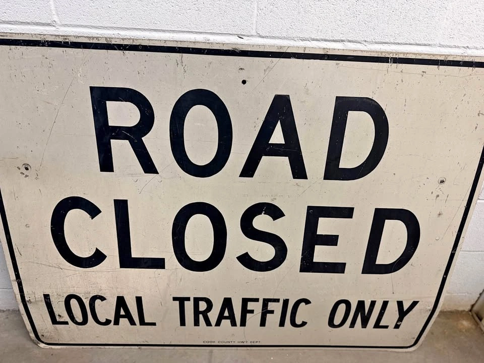 Vintage Cook County Highway Sign