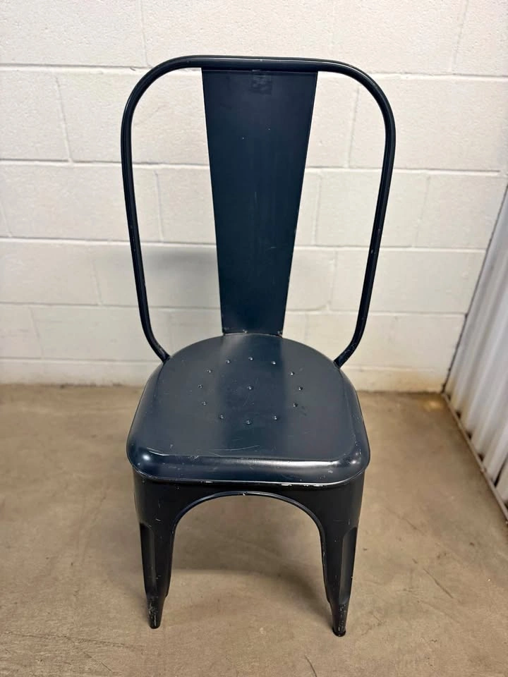 Navy Blue Metal Dining Chair