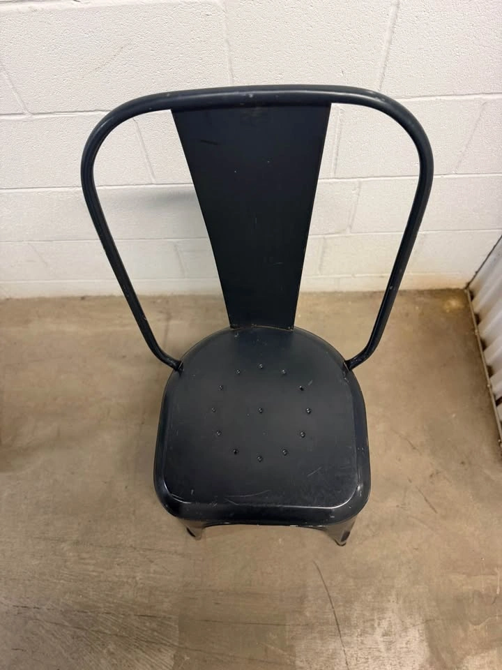 Navy Blue Metal Dining Chair - photo 2