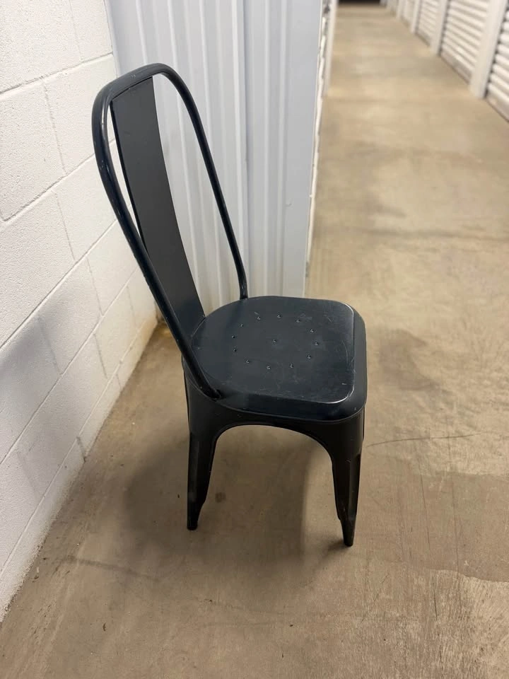 Navy Blue Metal Dining Chair - photo 3