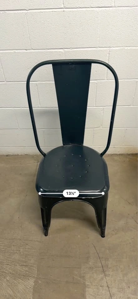 Navy Blue Metal Dining Chair - photo 5