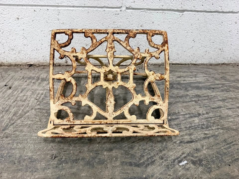 Vintage 19th Century Porte Livre French Brass Book Holder