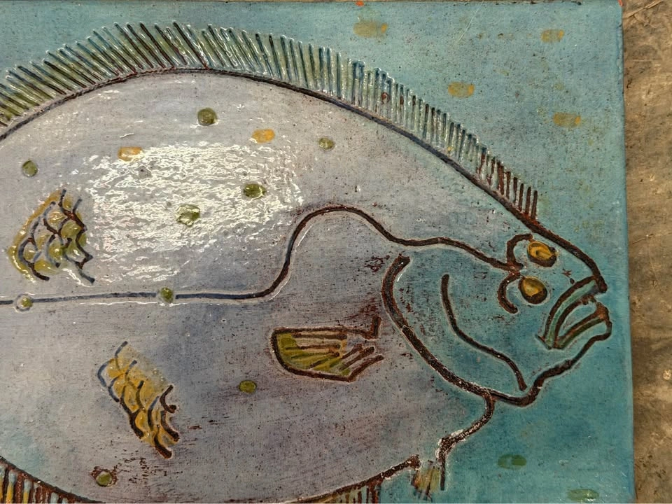 Vintage Hand Painted Tile - photo 2
