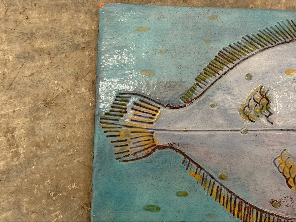 Vintage Hand Painted Tile - photo 3