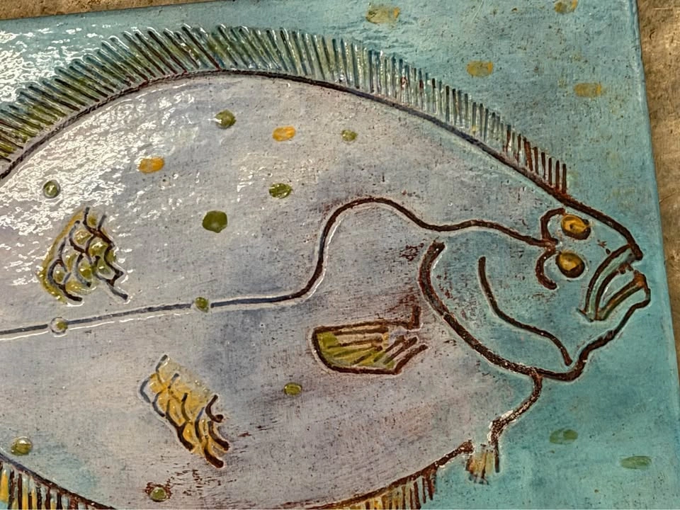 Vintage Hand Painted Tile - photo 5