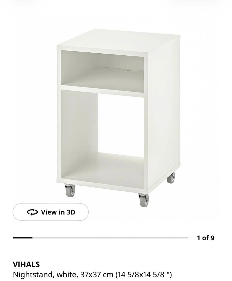 Ikea Vihals Night stand with wheels