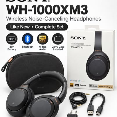 Sony WH-1000XM3 Noise-Cancelling Headphones - Like New