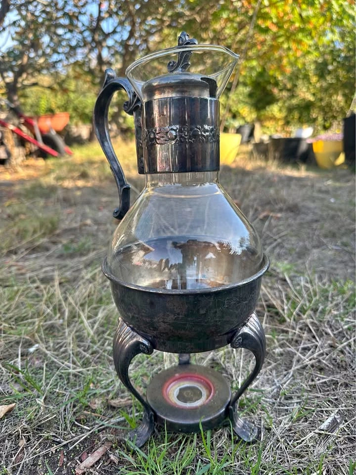 F.B. Rogers Silver Plate Coffee Carafe with Warming Stand