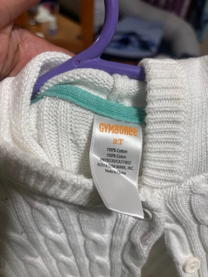 🤍 Gymboree White Hooded Cardigan – Size 2T - photo 3
