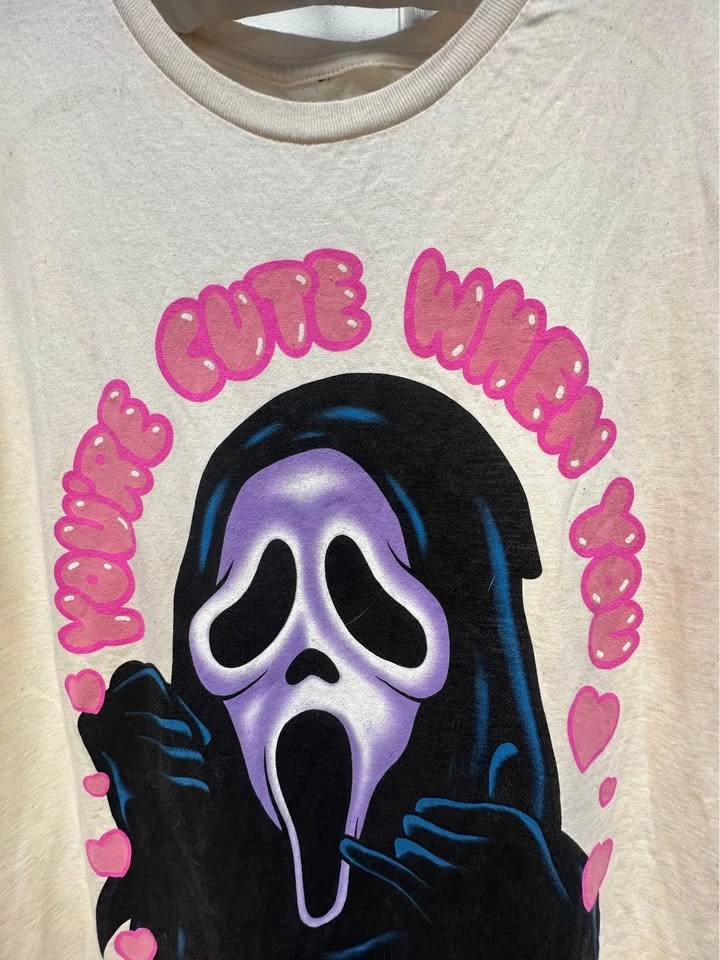 Ghost Face Scream Graphic T-Shirt Size Medium - photo 2