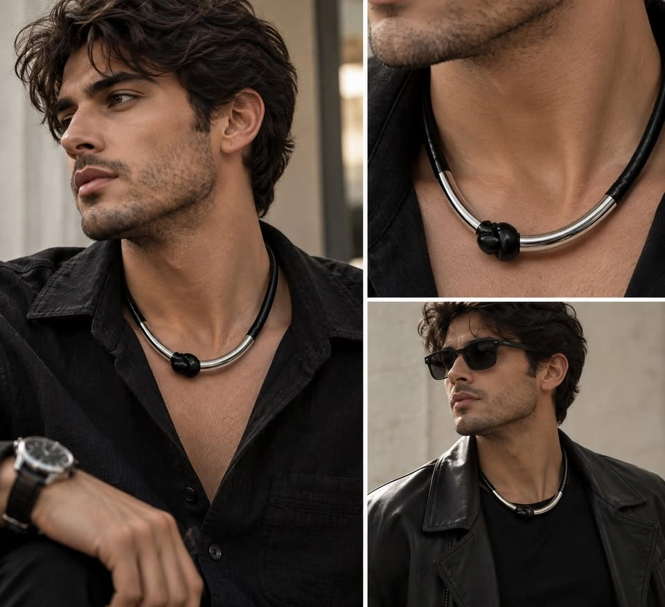 NEW Authentic Oriflame Sweden Statement Necklace – Black & Silve - photo 3
