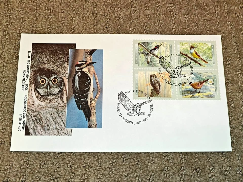 First Day Covers FDC - Canadian Birds of Canada Stamps 1998