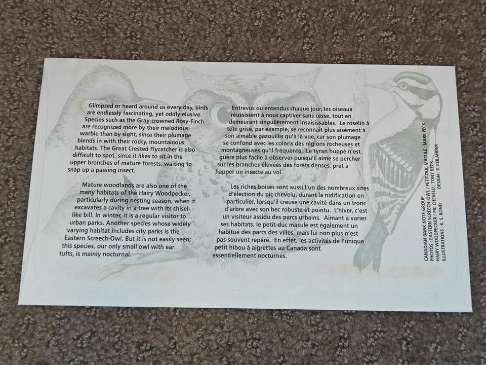 First Day Covers FDC - Canadian Birds of Canada Stamps 1998 - photo 2