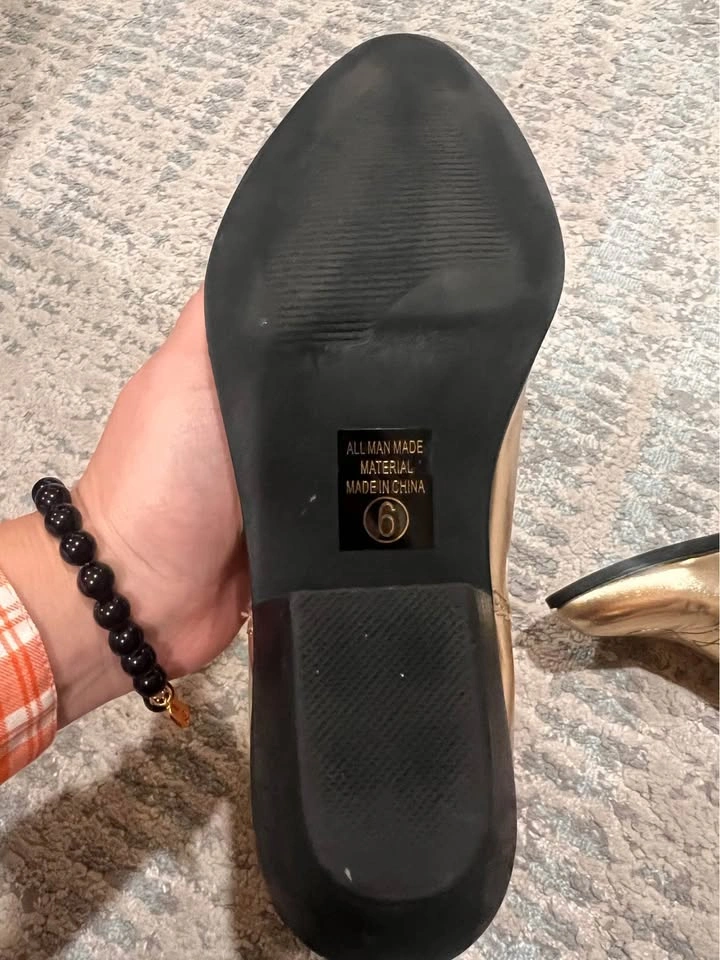 Metallic Gold Cowboy Boots – Women’s Size 6 - photo 3