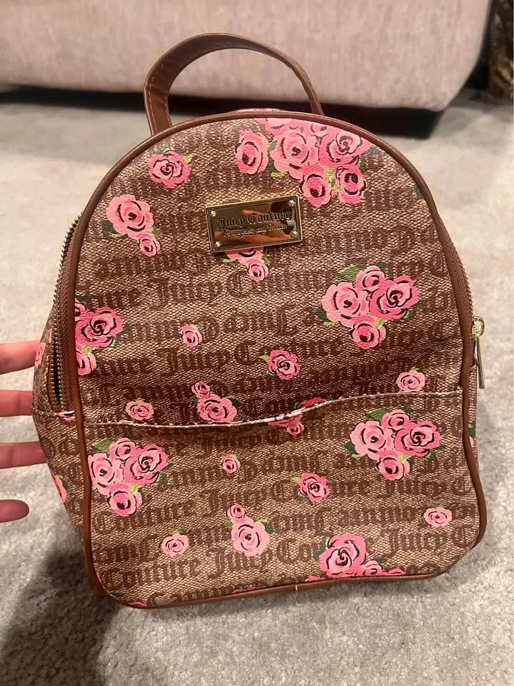 Juicy Couture Pink Rose Monogram Backpack 🌹