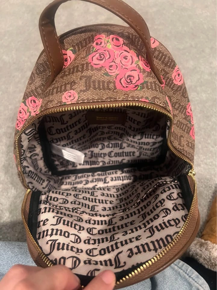Juicy Couture Pink Rose Monogram Backpack 🌹 - photo 4