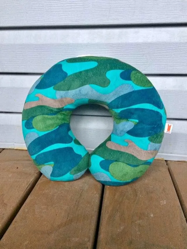 French Bull Camo Neck Pillow - Like New thumbnail