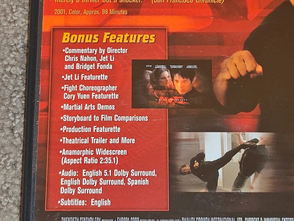 Kiss Of The Dragon - DVD Movie - Jet Li & Bridget Fonda - photo 4