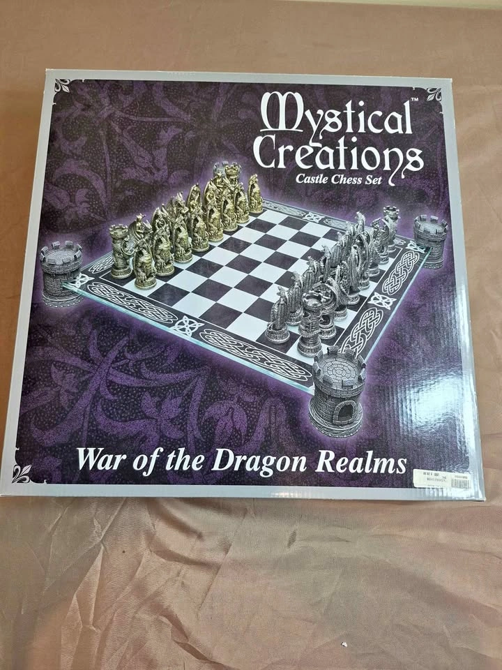 Vintage 2002 Mystical Creations Dragon Chess Set - Complete