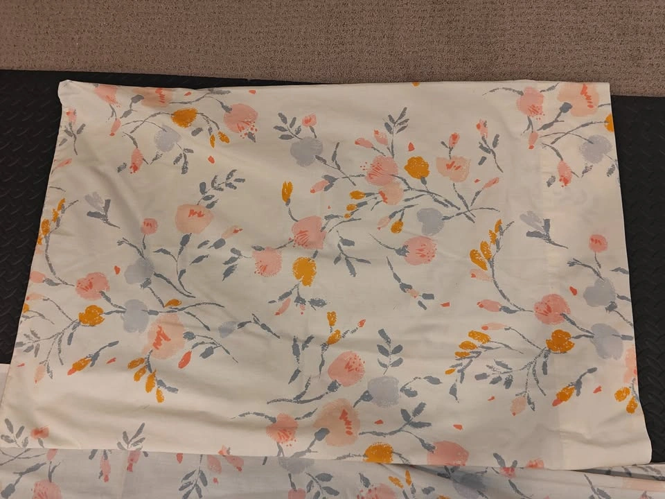 Wamsutta Floral Flat Sheet & 1 Pillowcase - Double Size Bedding - photo 3