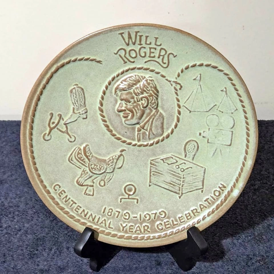 Frankoma Pottery Will Rogers Centennial Plate (1979)