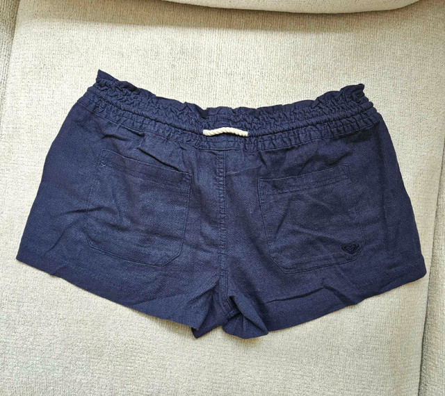 New With Tags! Navy Blue Roxy Linen Shorts - photo 2