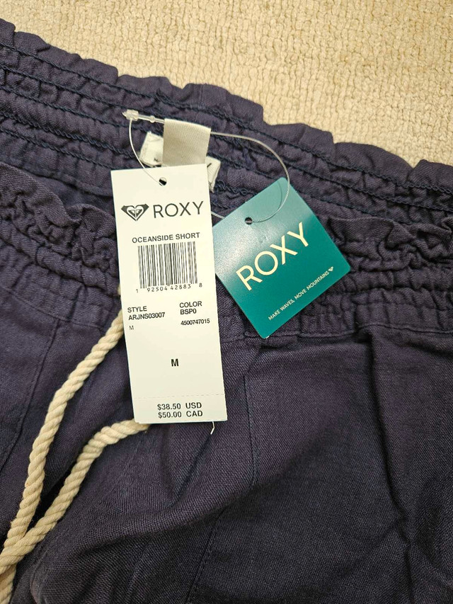 New With Tags! Navy Blue Roxy Linen Shorts - photo 3